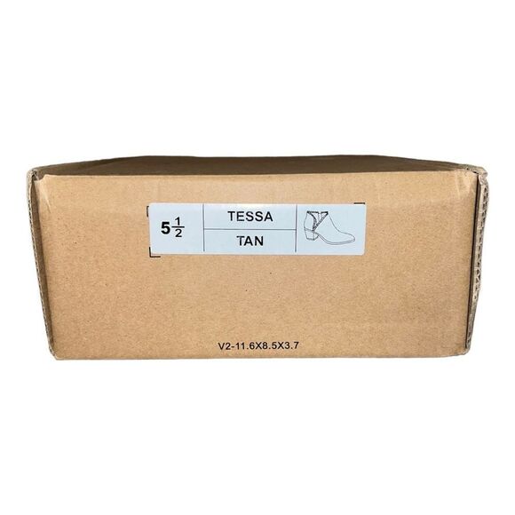 Journee Collection Scalloped Edge Tan Booties - Picture 8 of 8